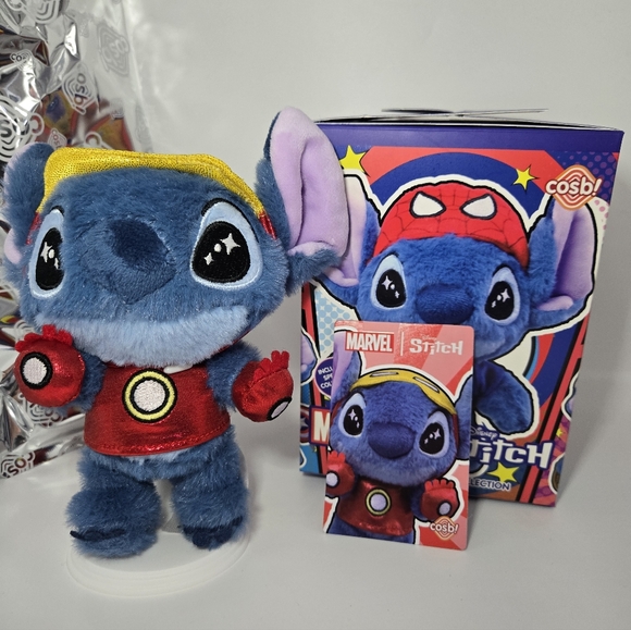 Marvel Stitch Iron Man Plush Keychain – With Box, Resealable Bag & Card - Picture 2 of 3